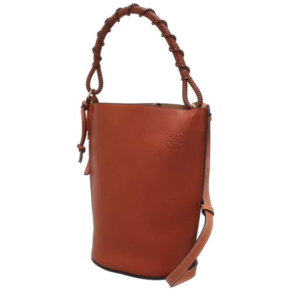 Loewe Gate Bucket Calfskin Handbag Brown Bag